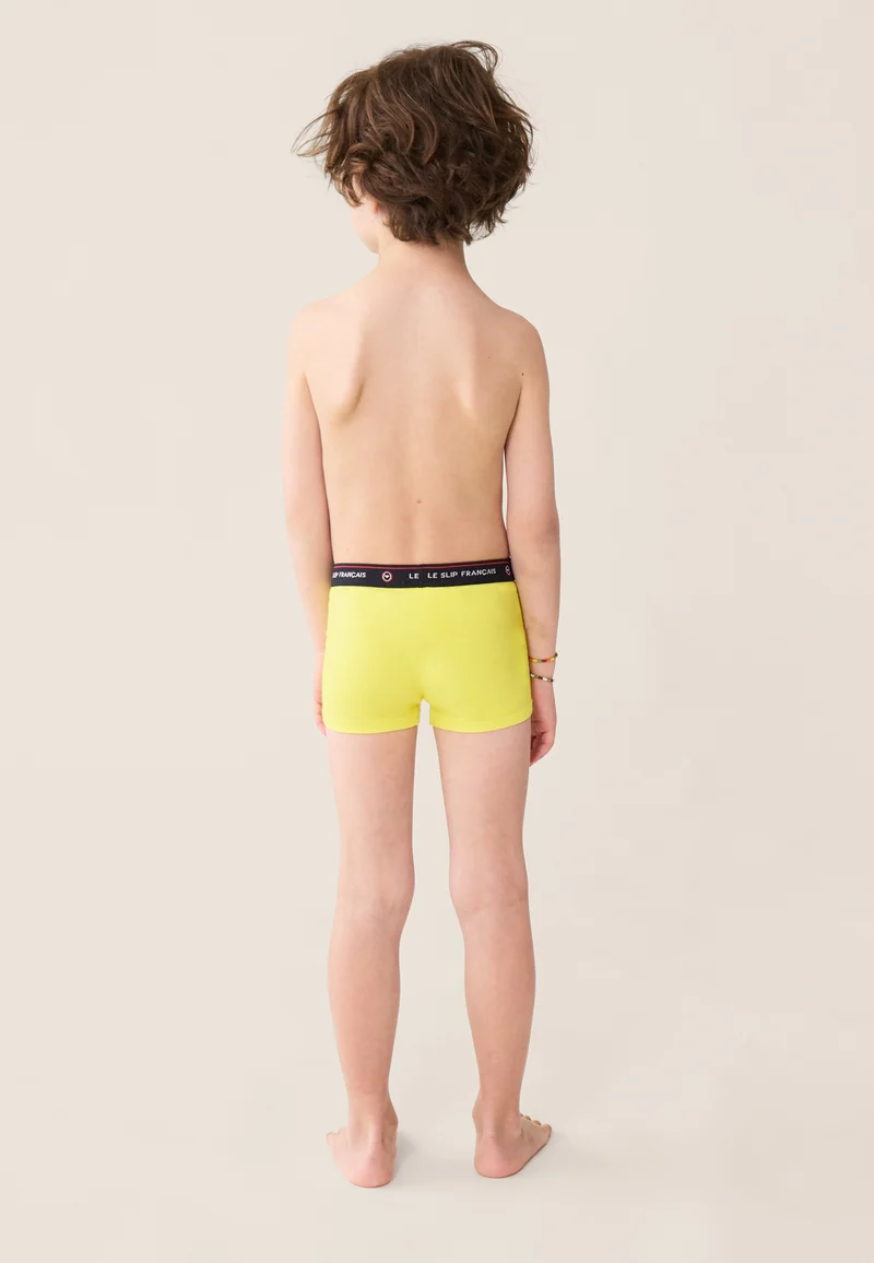Boxer enfant jaune tournesol en coton - Petit Joseph Tournesol