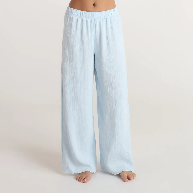 Pantalon de Pyjama Crinkle - Bleu