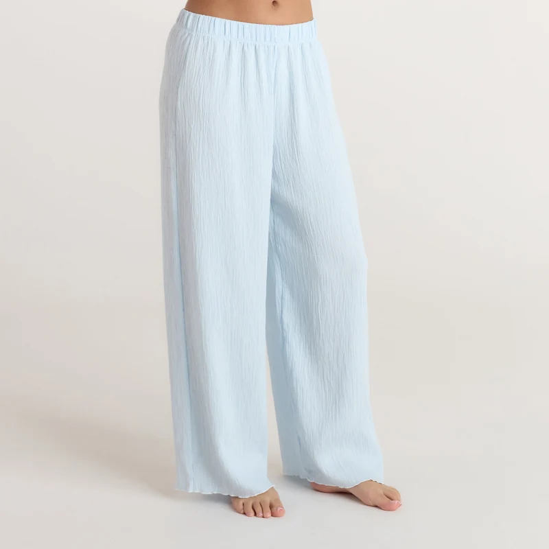 Pantalon de Pyjama Crinkle - Bleu