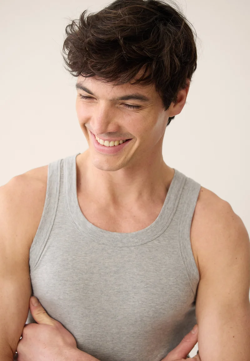 Débardeur homme gris en coton - Fulminant Gris Chine