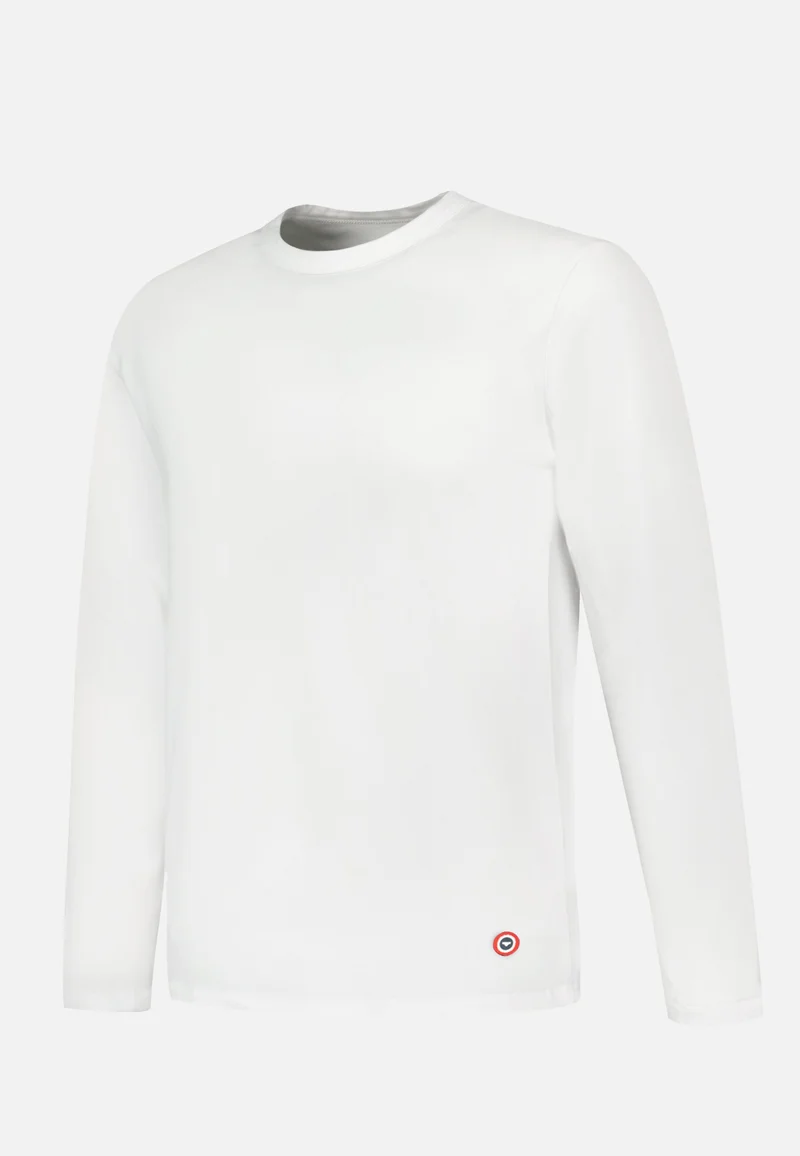 T-shirt homme blanc à manches longues en coton - Superbe Blanc