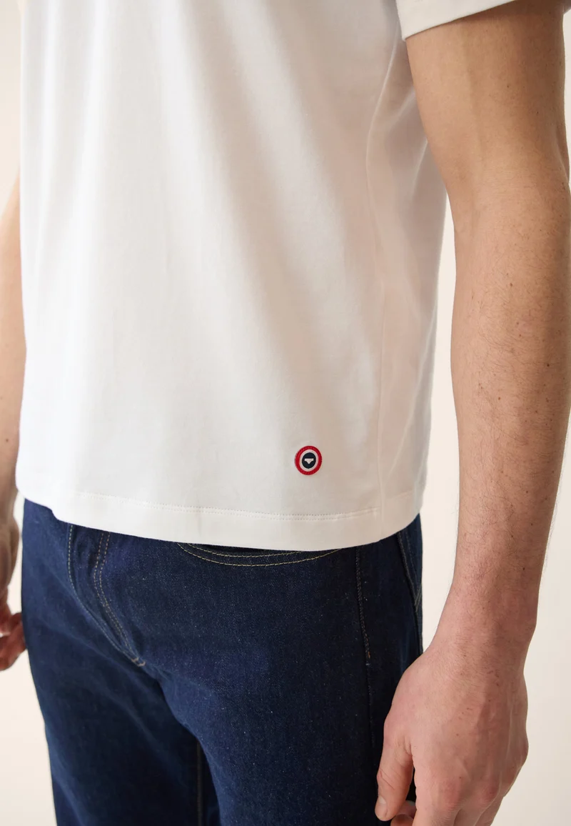Lot de 2 T-shirts manches courtes en coton - T-Shirts Manches Courtes Formidable Marine Blanc