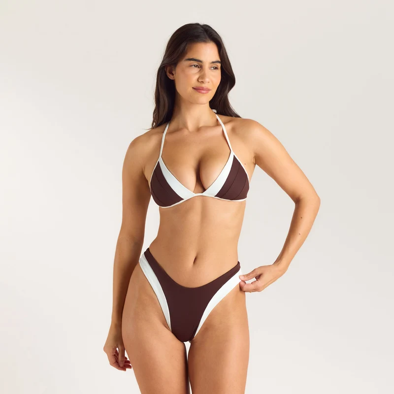 Haut de Bikini Triangle Monaco - Chocolat