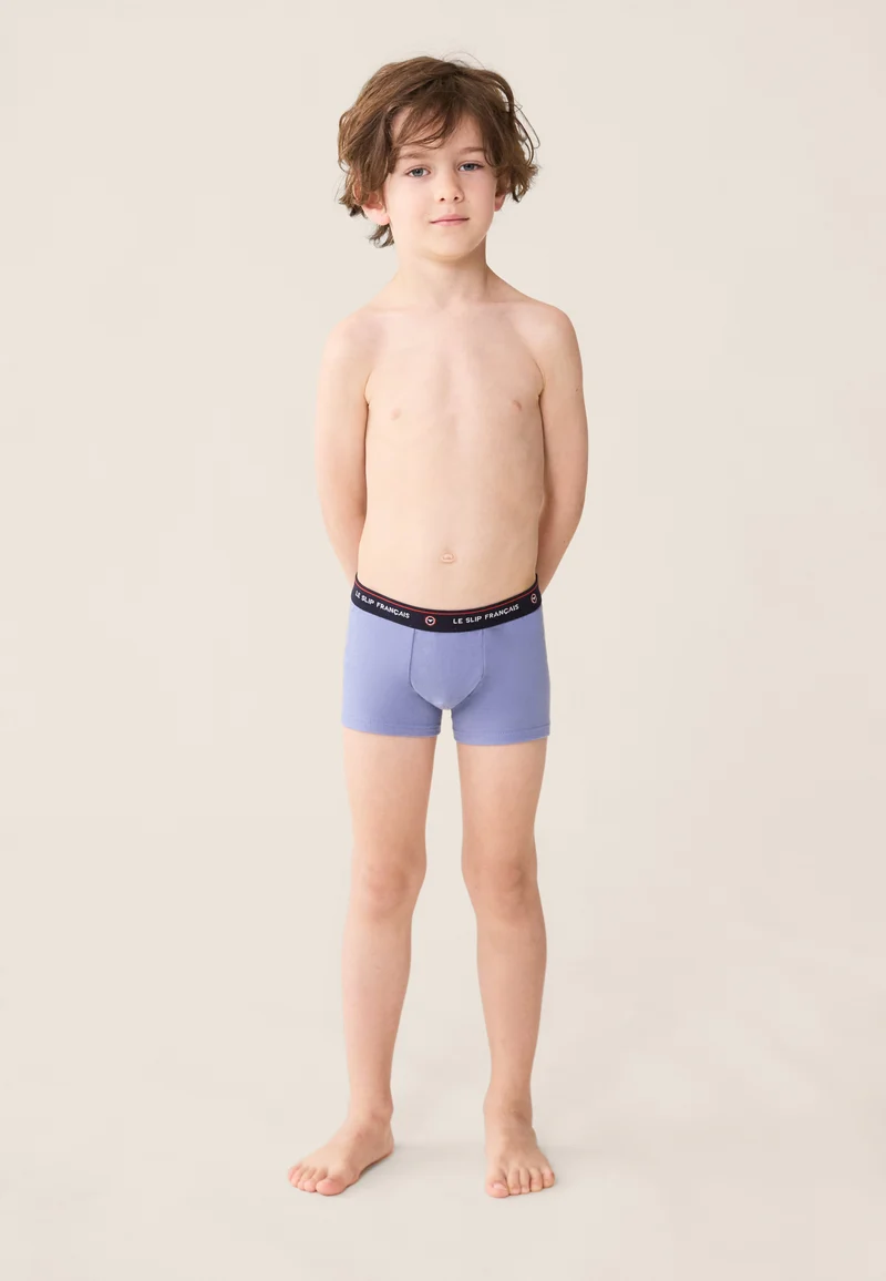 Boxer enfant bleu jean en coton - Petit Joseph Bleu Jean