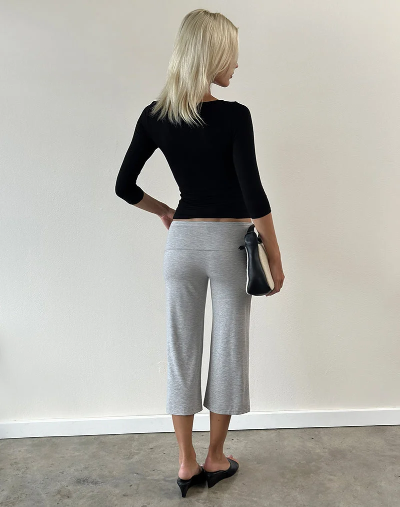 Pantalon Wanti Capri en cupro gris chiné