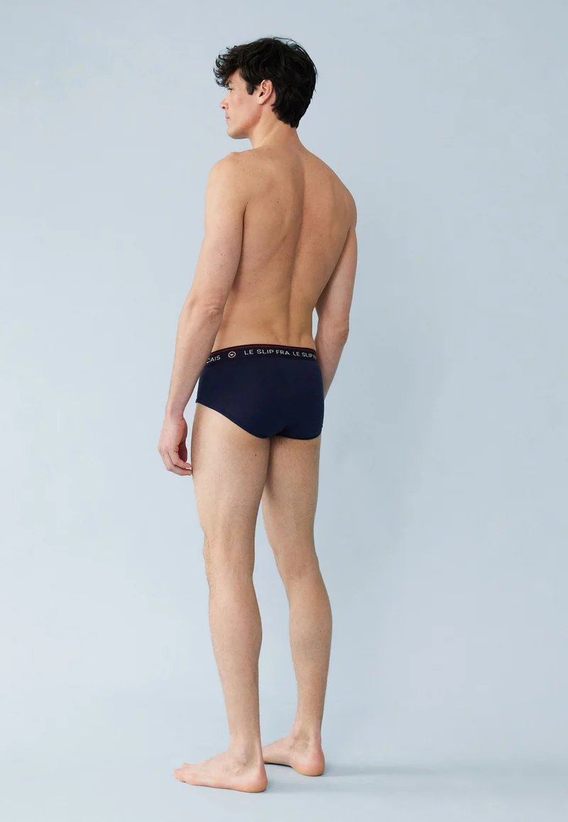 Lot de 7 slips bleu marine en coton - Slips Bleu Marine