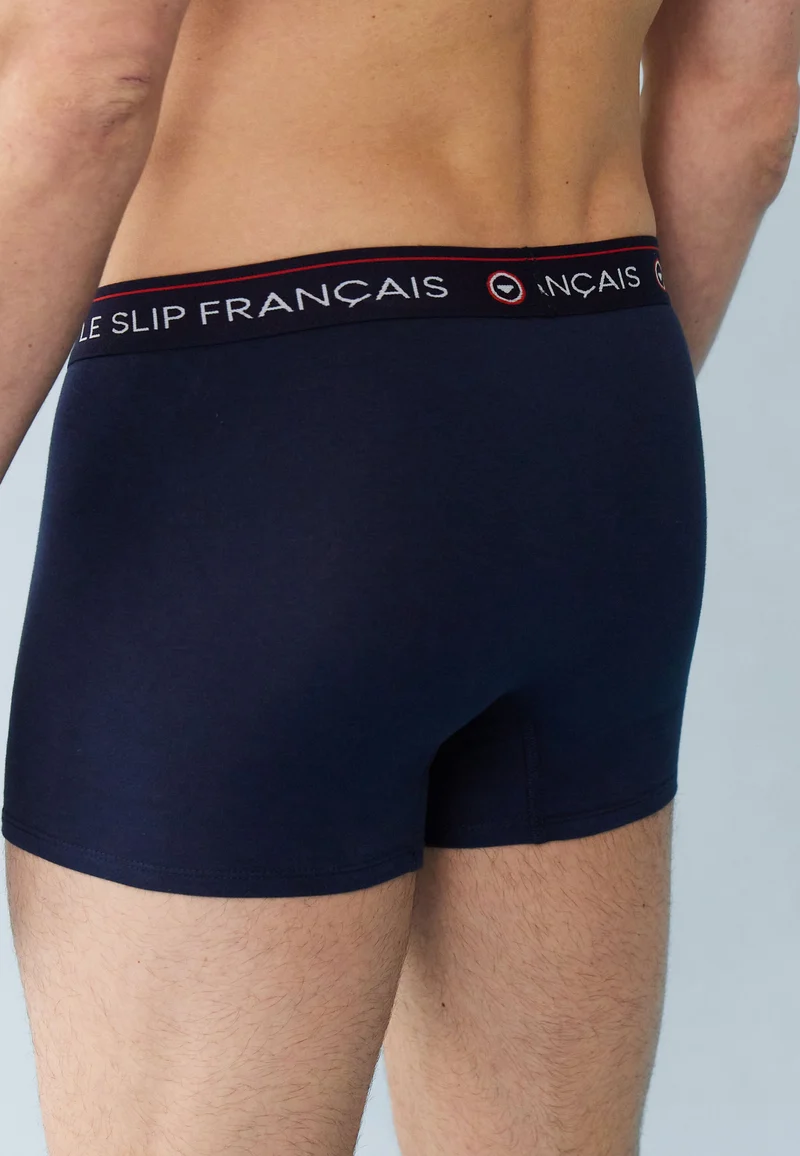 Lot de 5 boxers bleu marine en coton - Boxers Bleu Marine