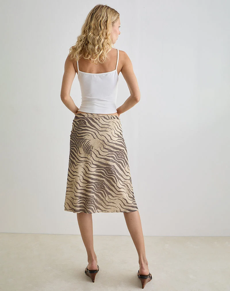 Jupe midi Esmeray, coloris neutre Wild Animal