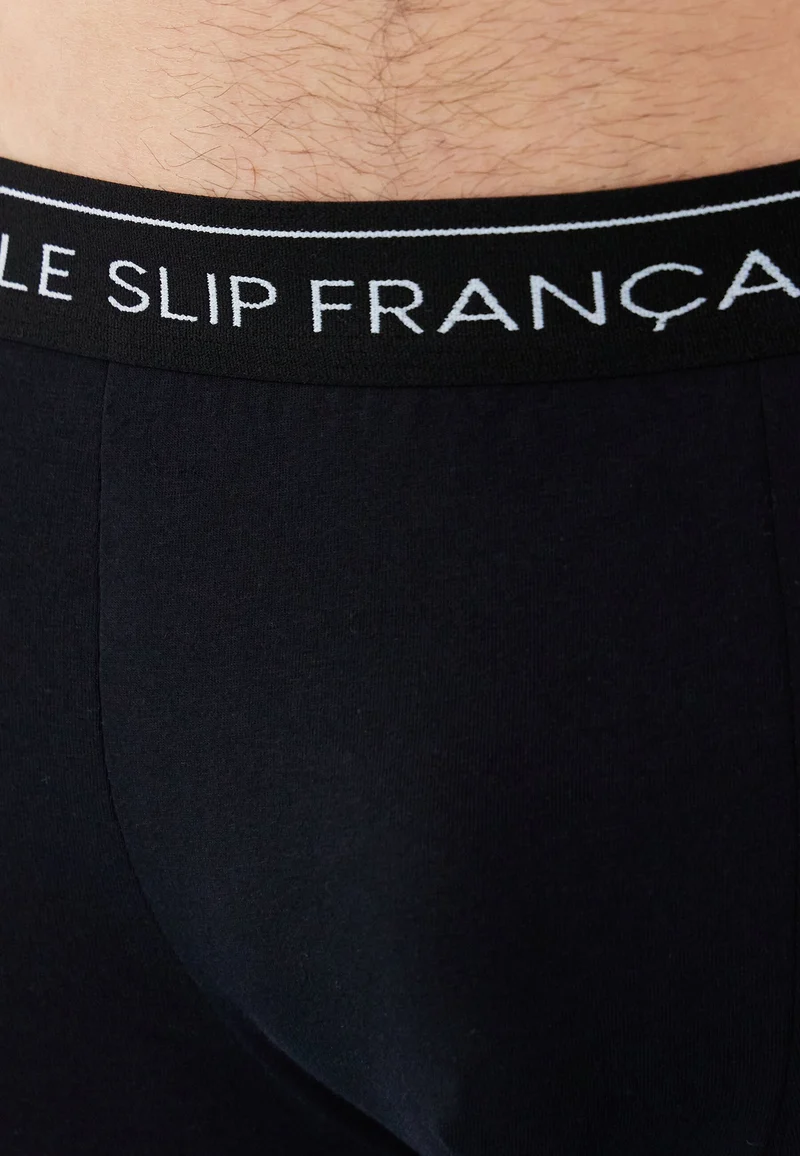 Lot de 10 boxers bleu marine et noir en coton - Boxers Marine Noir