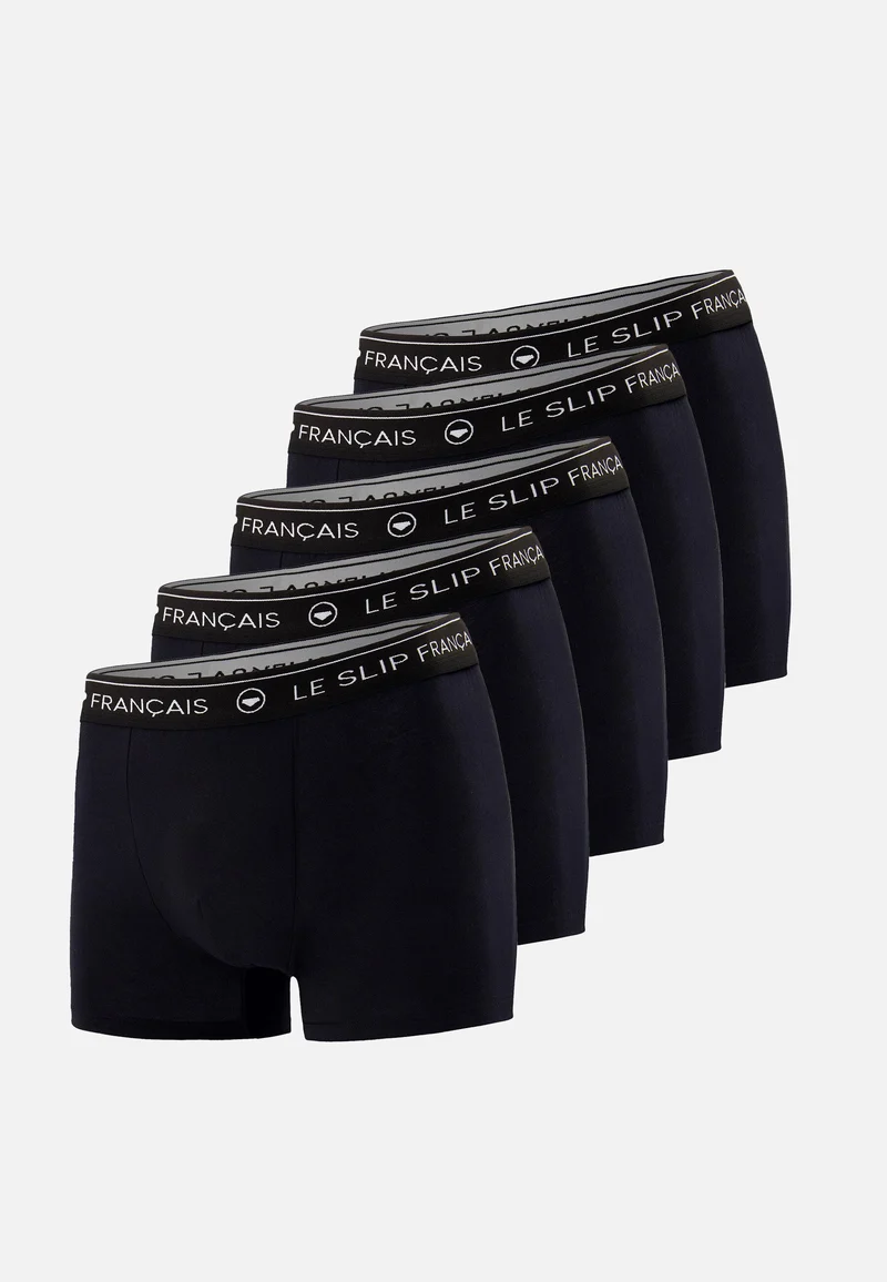 Lot de 5 boxers noir en coton - Boxers Noir
