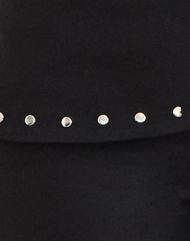 Pantalon Oren Capri noir à clous
