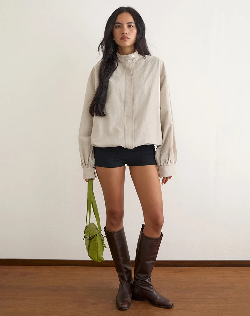 Veste zippée Niorun en nylon taupe clair