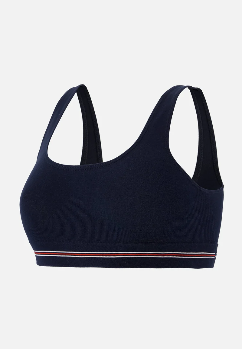 Brassière bleu marine sans couture en coton - Anais Marine
