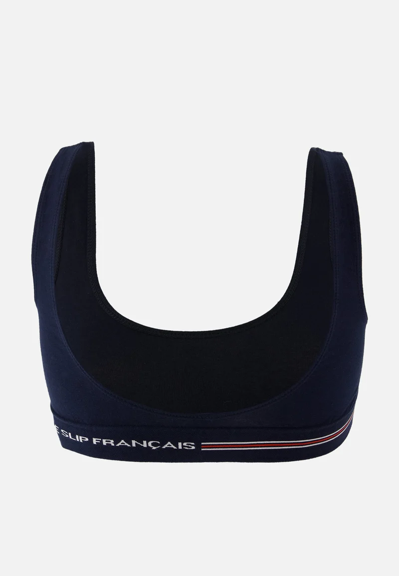 Brassière bleu marine sans couture en coton - Anais Marine