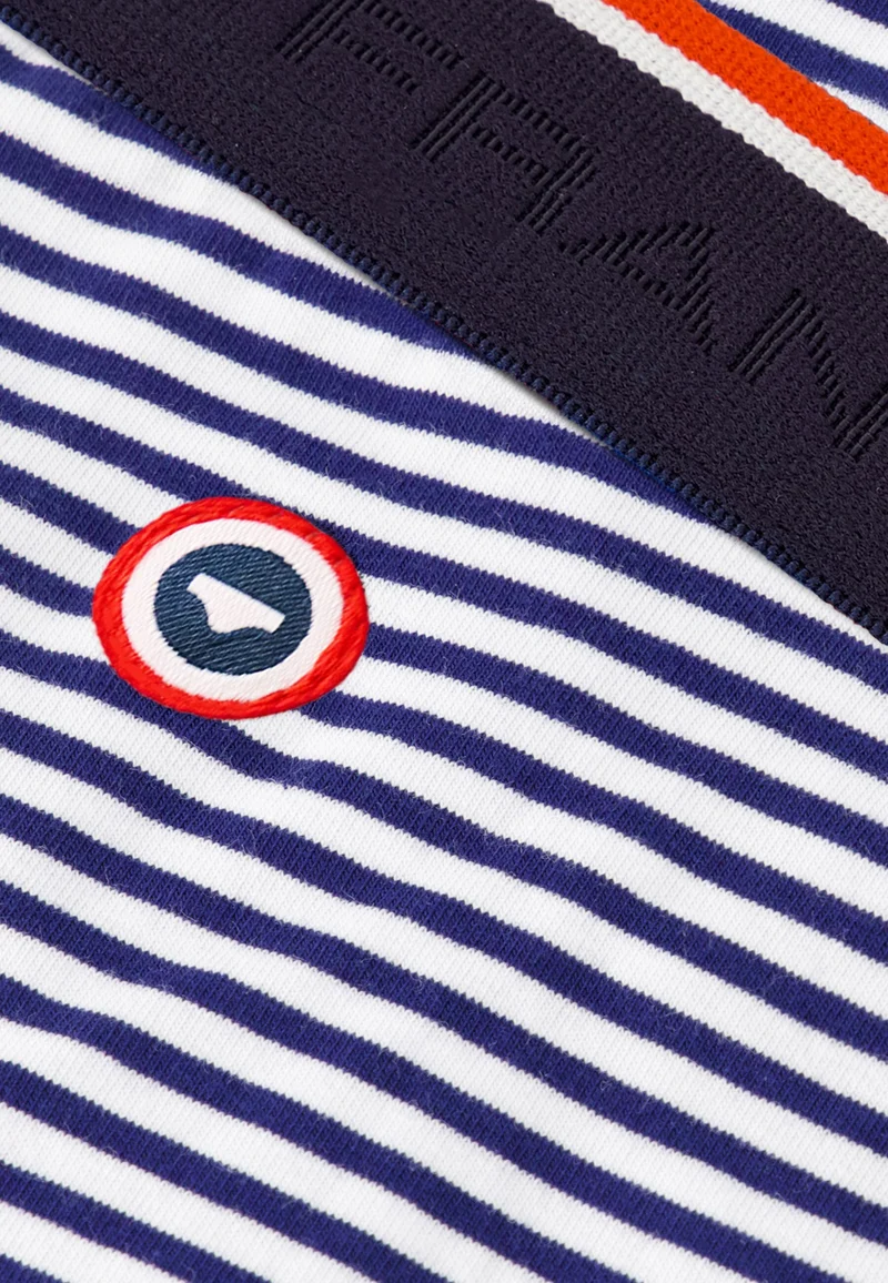 Boxer marinière bleu en coton - Marius Mariniere Bleu