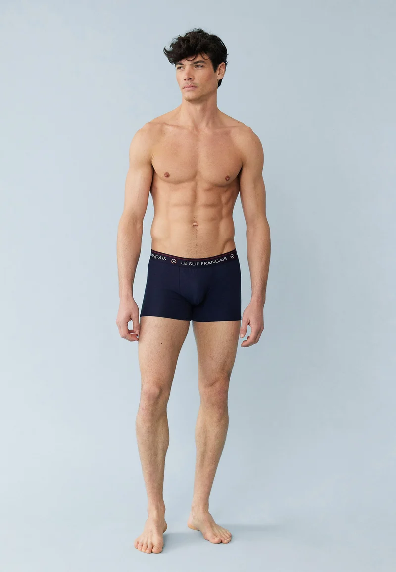 Lot de 3 boxers marine en coton - Boxers Marine