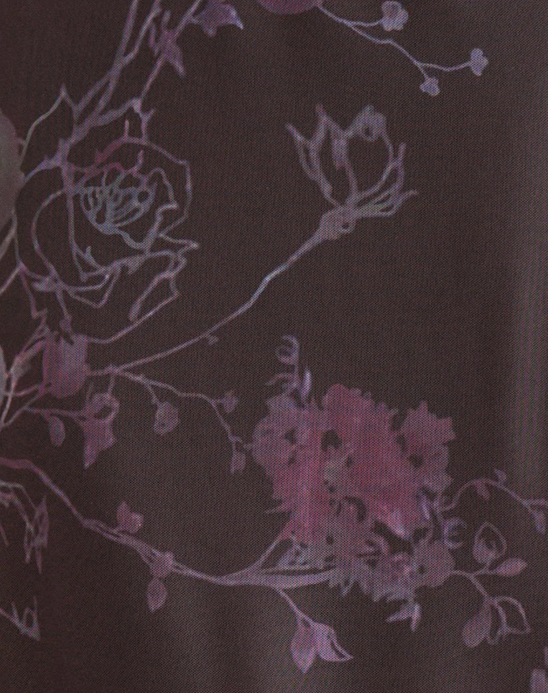 Jupe midi Laena en maille, couleur Serene Ivy Dark Plum