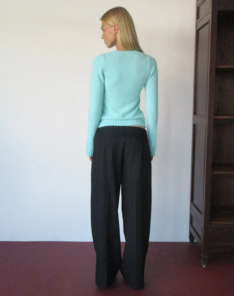 Pull Dinesa en maille bleu clair