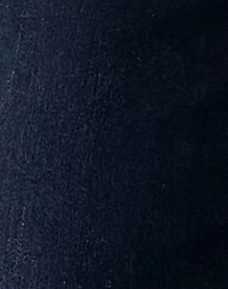 Jean skinny stretch à taille ultra basse, couleur indigo