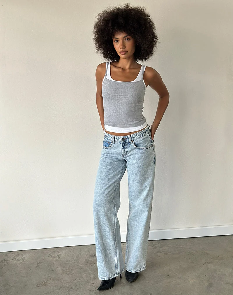 Haut Oslyn, mélange de gris chiné et de blanc