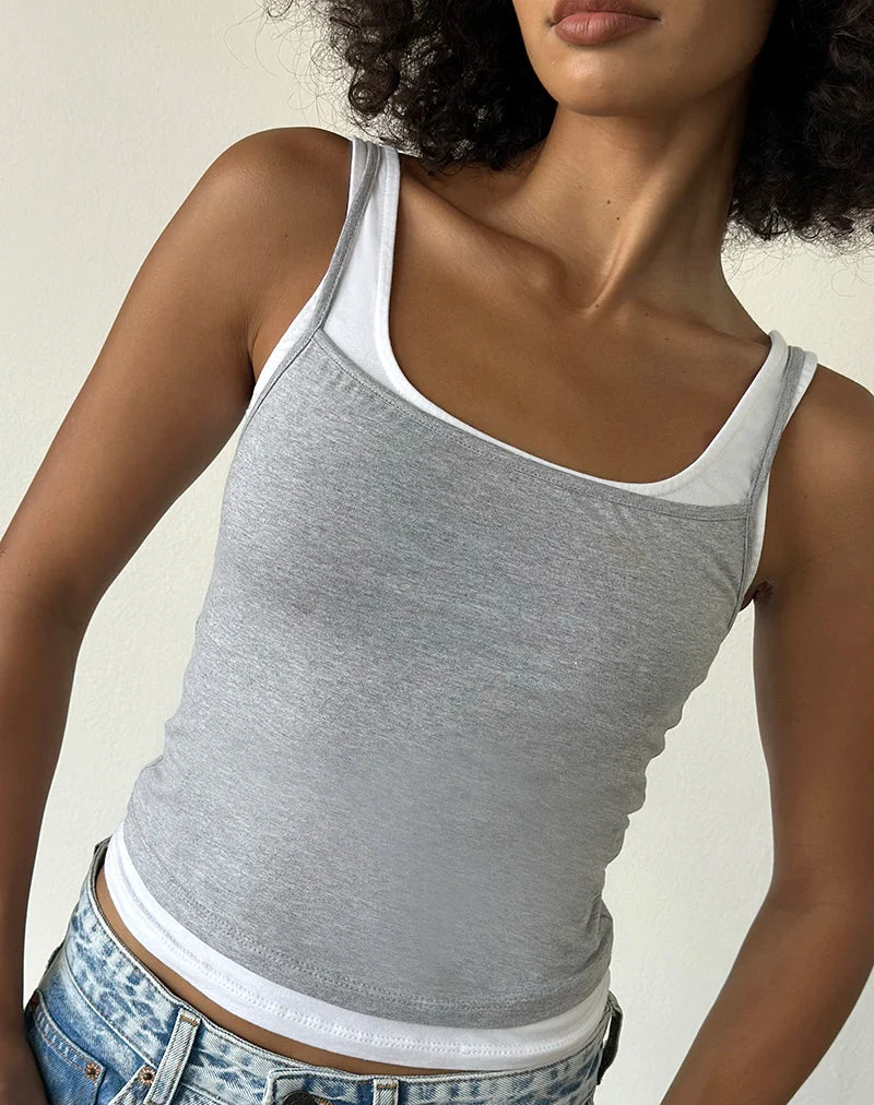 Haut Oslyn, mélange de gris chiné et de blanc