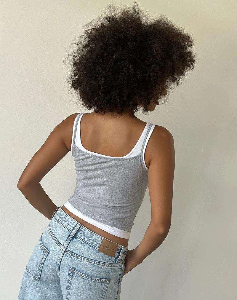 Haut Oslyn, mélange de gris chiné et de blanc