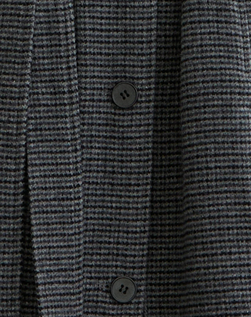 Ravari Trench-coat ceinturé à carreaux anthracite