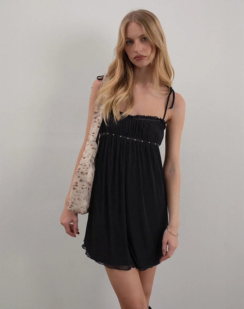 Mini robe Damiera en noir