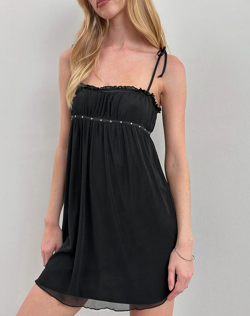 Mini robe Damiera en noir