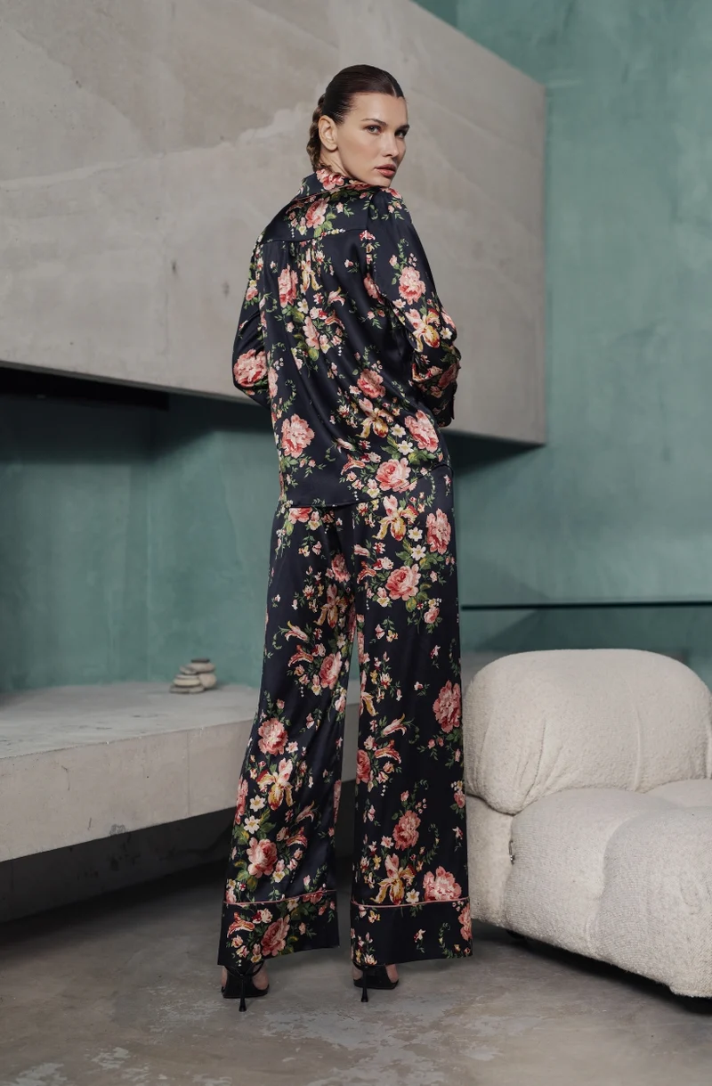 Pyjama en satin de soie Bernadette