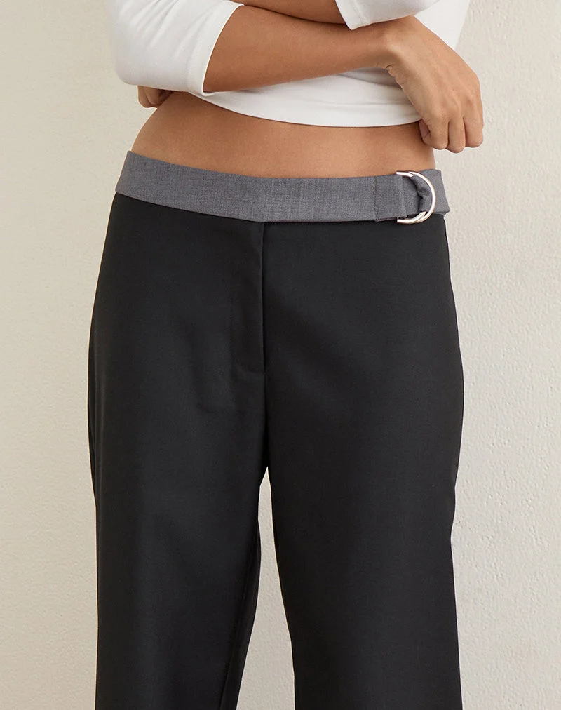 Pantalon Anansi, coupe sur mesure, noir