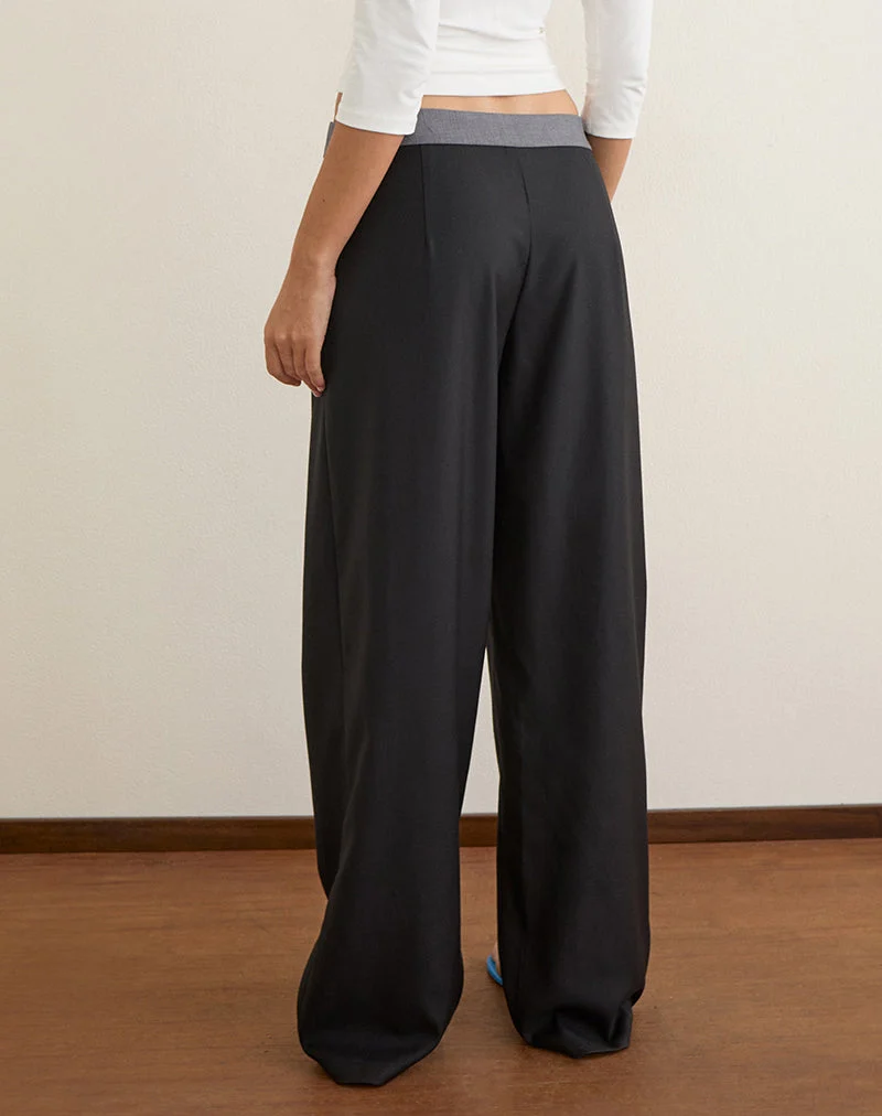 Pantalon Anansi, coupe sur mesure, noir