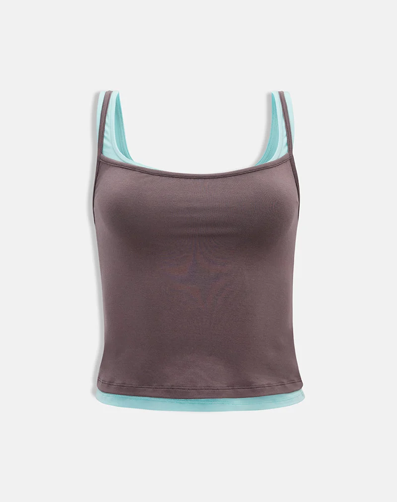Haut Oslyn, association de quartz café et bleu aqua