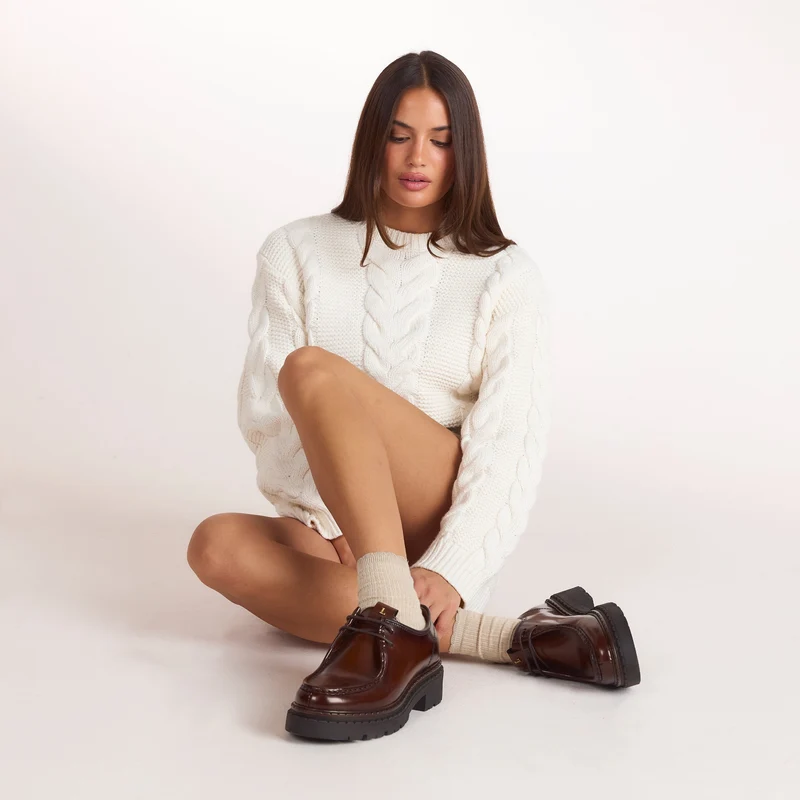 Mocassins à Lacet Etta - Beige