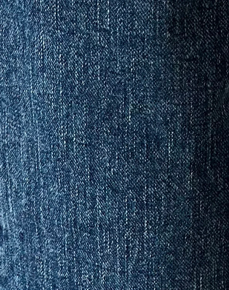 Jean bootcut taille basse, bleu océan