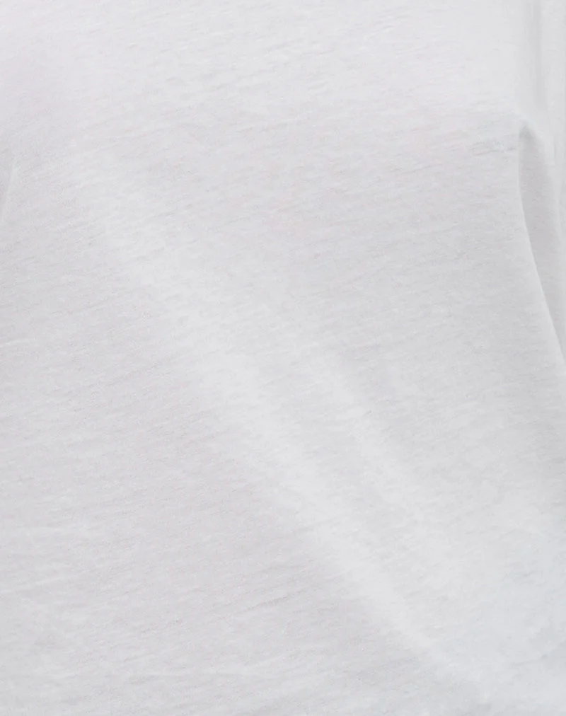 Damian Off The Shoulder Long Sleeve Basic Top in Ivory (Top basique à manches longues)
