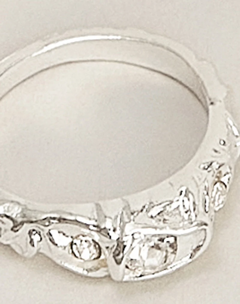 Ensemble de bagues en argent à porter superposées
