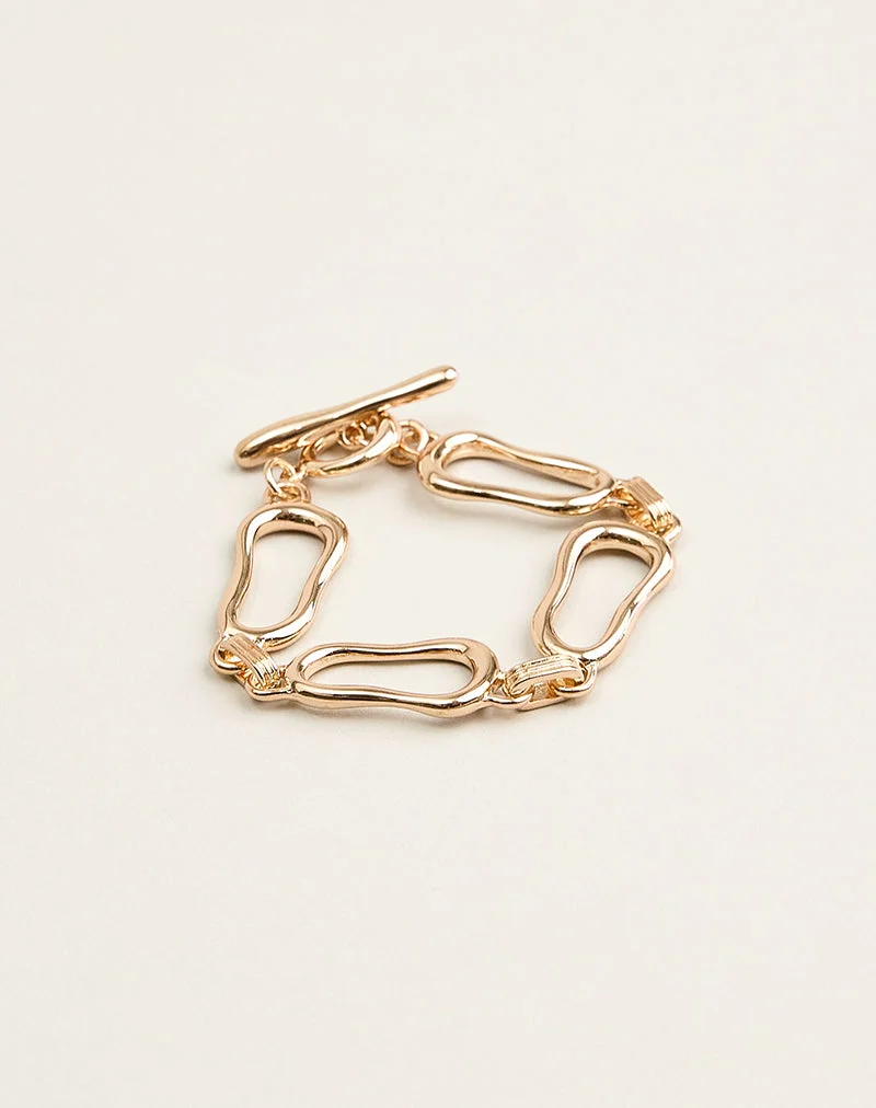 Bracelet fantaisie plaqué or