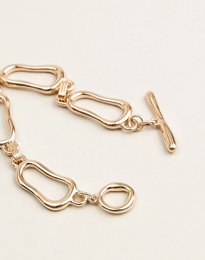 Bracelet fantaisie plaqué or