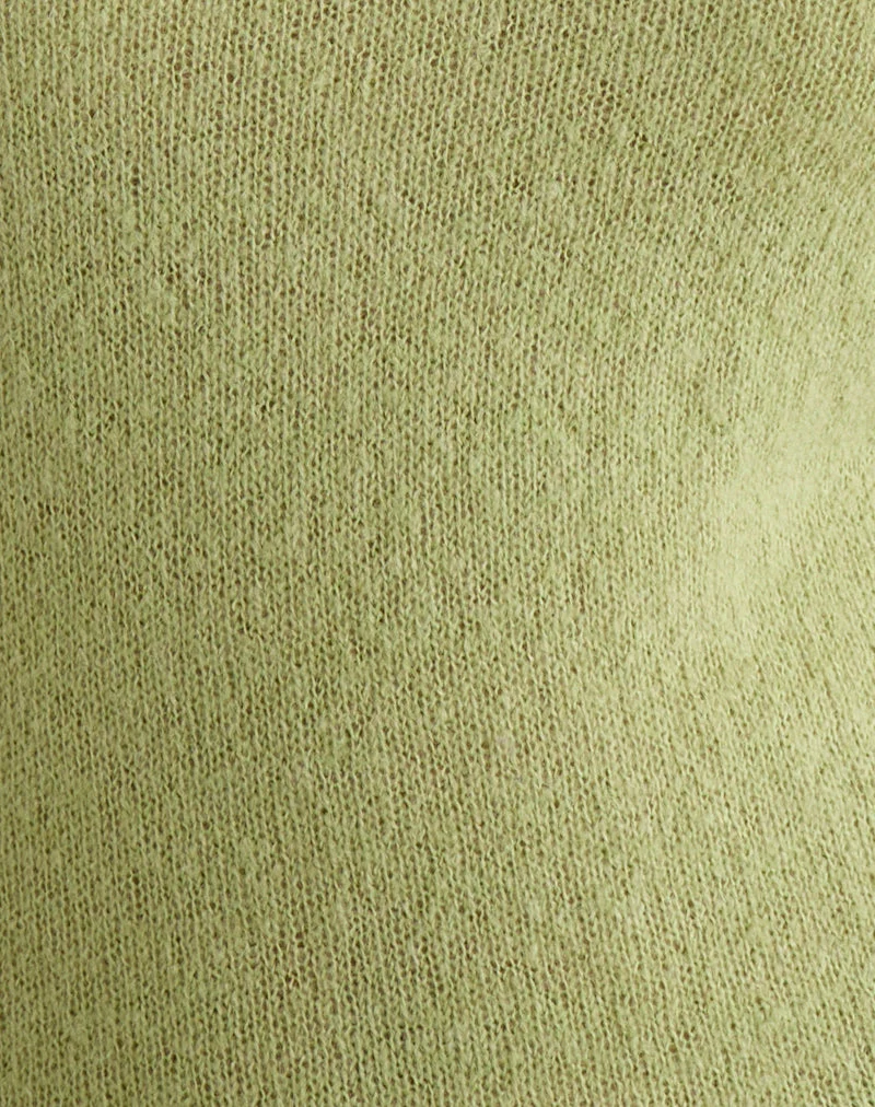 Haut à manches longues Jenya en maille couleur sauge