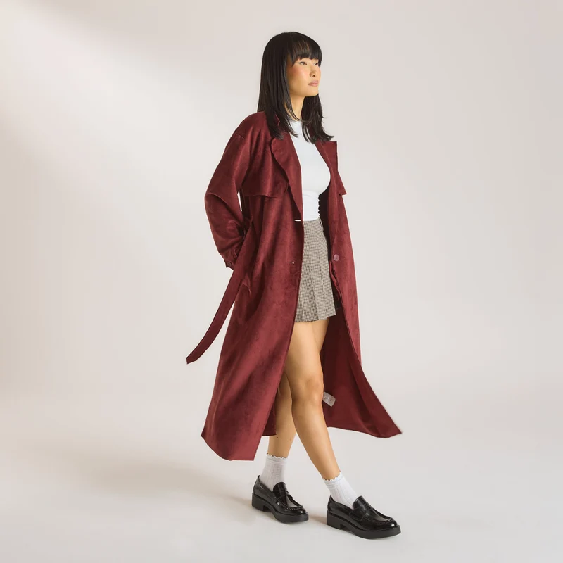 Trench en Suédine - Bordeaux