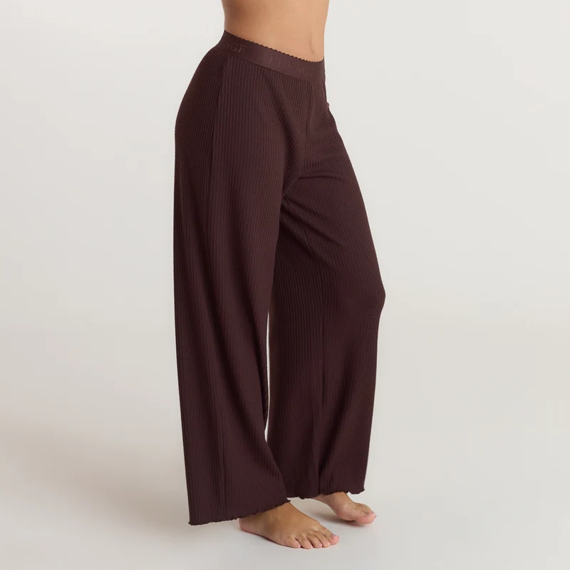 Pantalon de Pyjama Soft Waffle - Chocolat Noir
