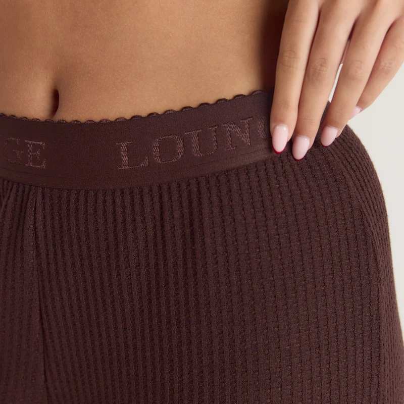 Pantalon de Pyjama Soft Waffle - Chocolat Noir