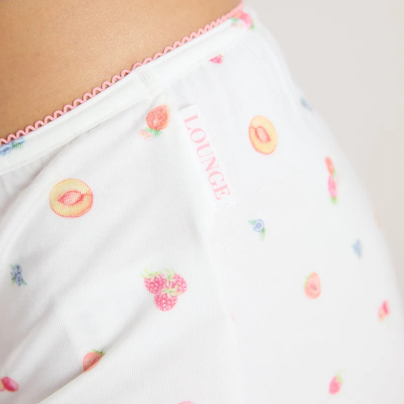 Short de Pyjama en Modal - Fruits Blancs