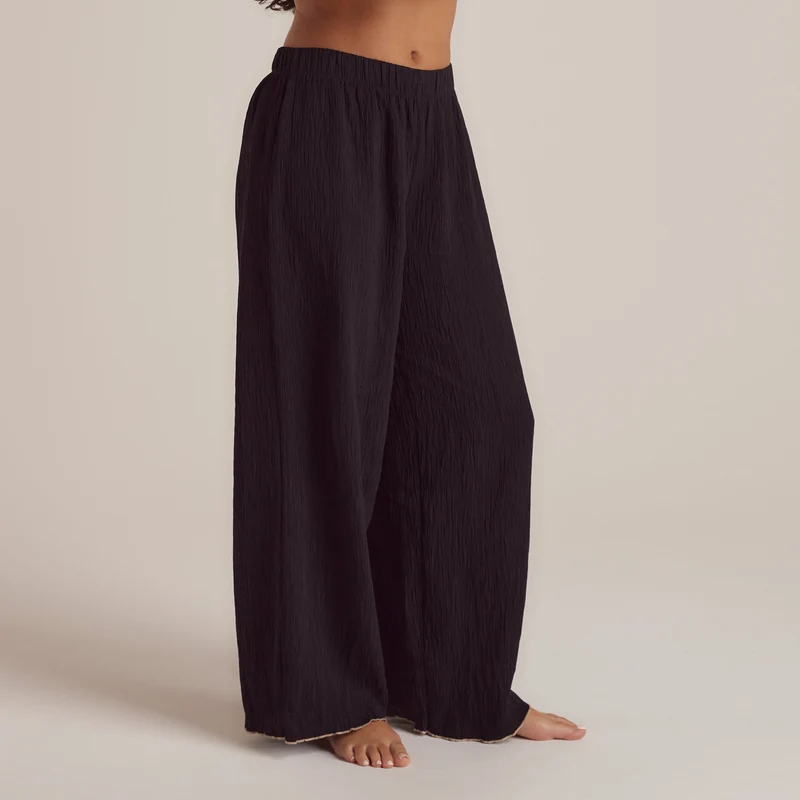 Pantalon de Pyjama Crinkle - Noir