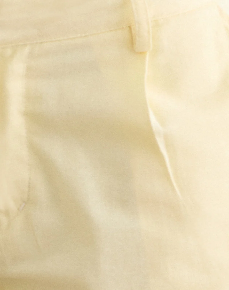 Mini-short taille basse Vexa, couleur citron