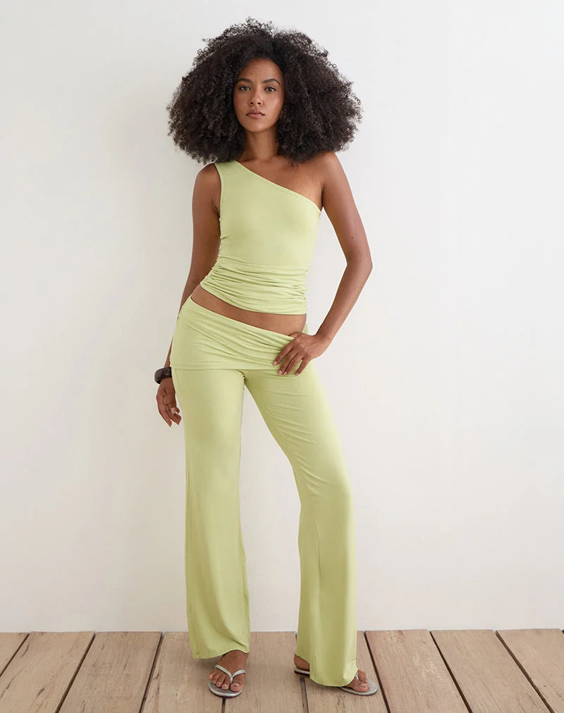 Pantalon Lolicy en jersey de rayonne, couleur pistache