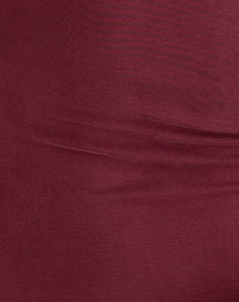 Robe longue décolletée Sanyu en cupro bordeaux
