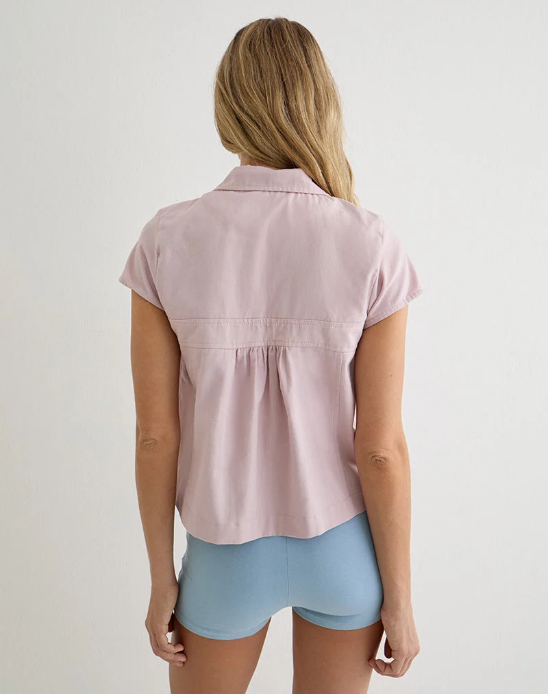 Chemise Kaelus en coton rose pâle