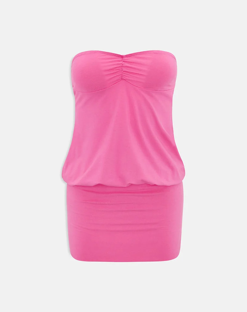 Mini-robe Belena en jersey rose foncé